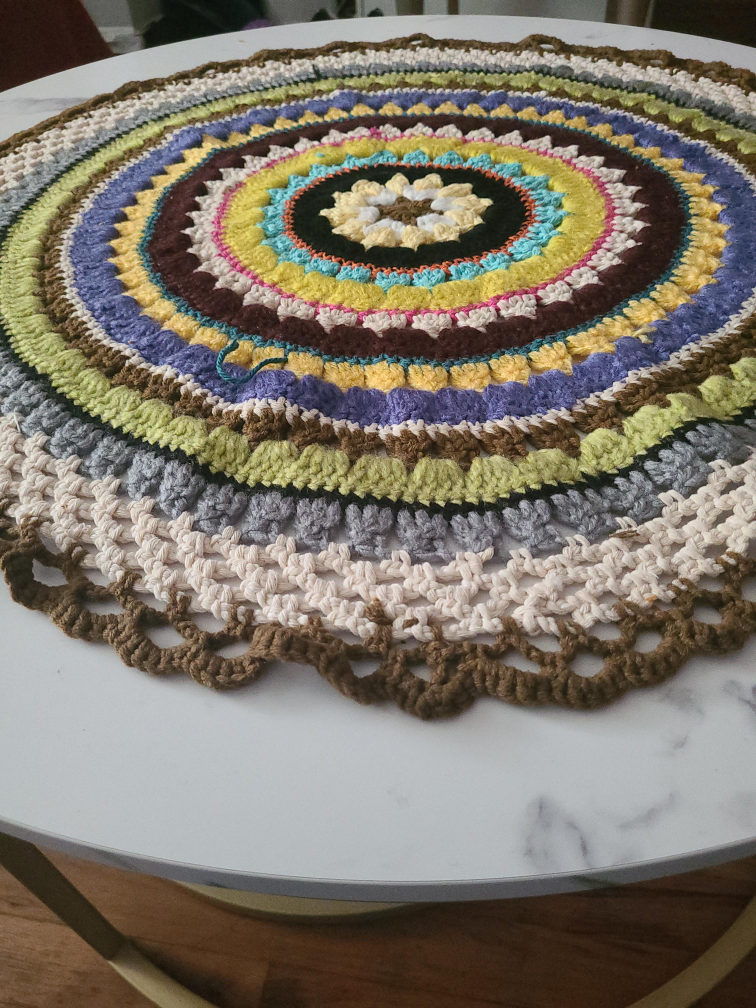 Handmade Crochet Tablecloth - Colorful & Unique