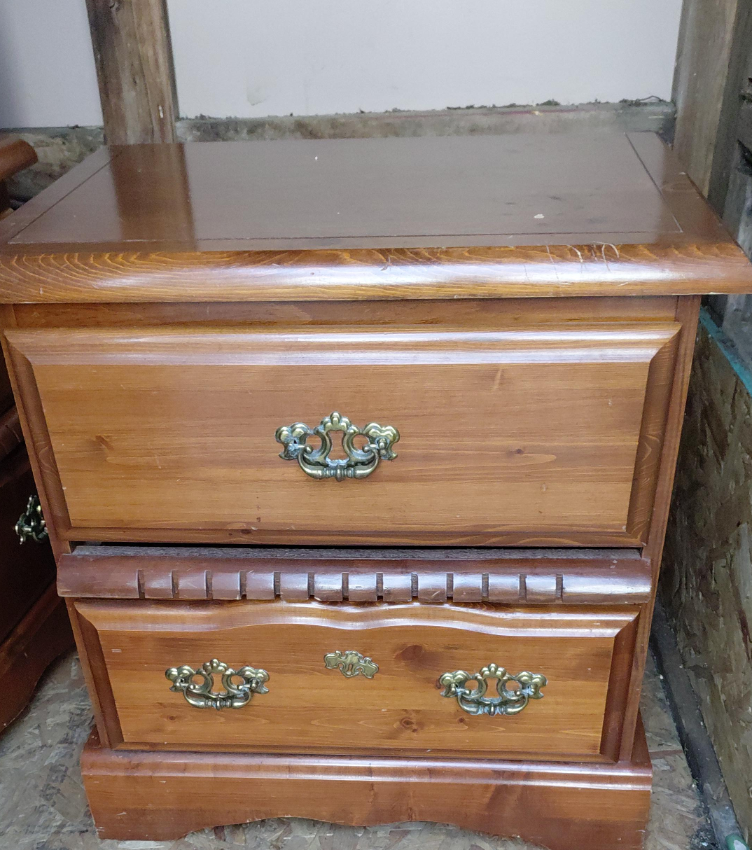 Wooden 2-Drawer Nightstand thumbnail