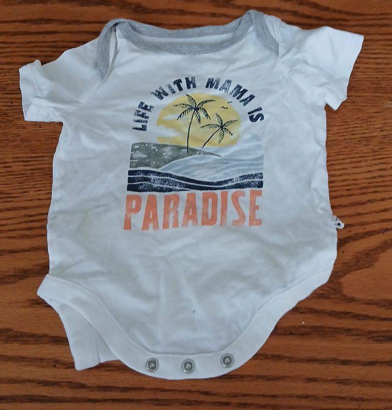 Baby Onesie - Life with Mama is Paradise Baby Gap image indicator(1)