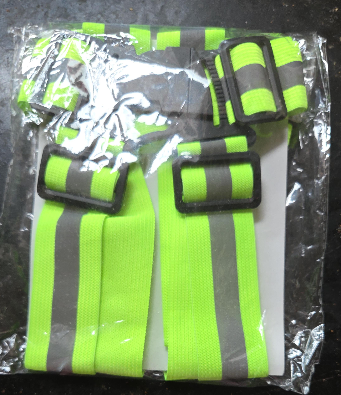 Adjustable Reflective Safety Straps- Neon Yellow