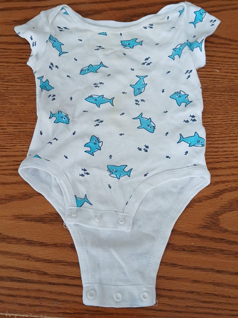 Rococo Baby Shark Onesie - 6M image indicator(1)