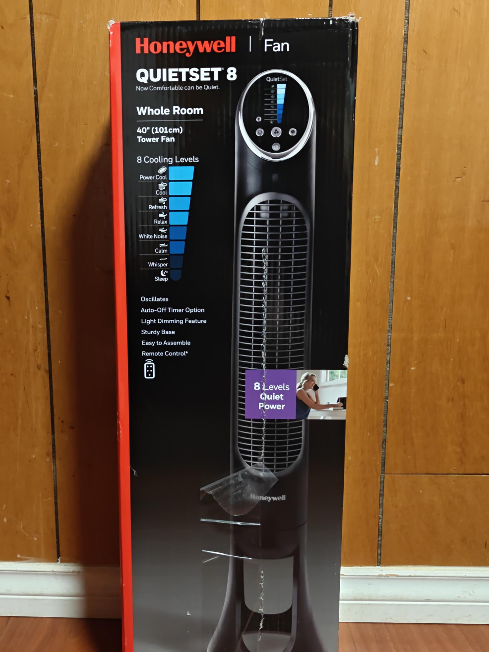 Honeywell QuietSet 8 Whole Room 40" Tower Fan