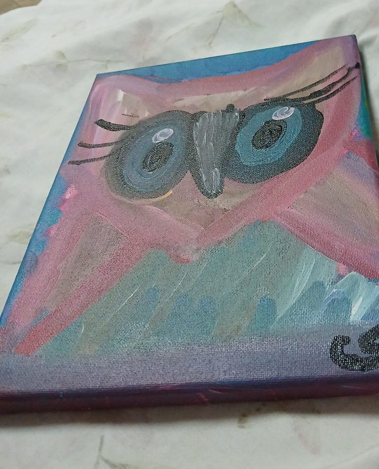 Original Owl Painting thumbnail