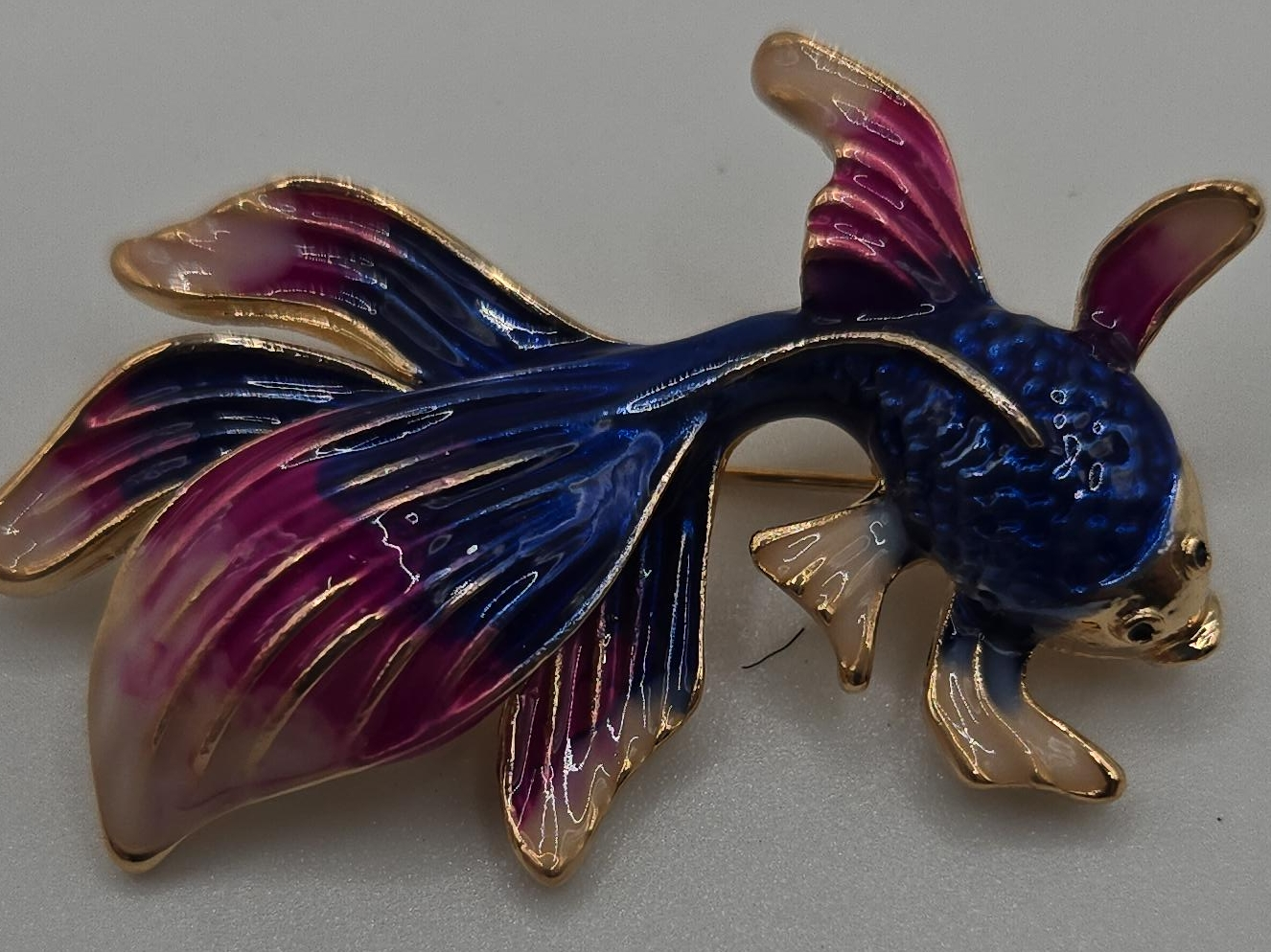 Enamel Goldfish Brooch thumbnail