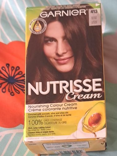 Garnier Nutrisse Cream Hair Dye - 413 Soft Medium Brown thumbnail