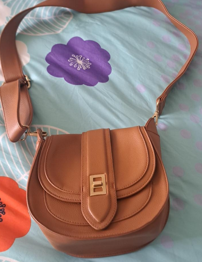 Brown Saddle Bag with Shoulder Strap thumbnail