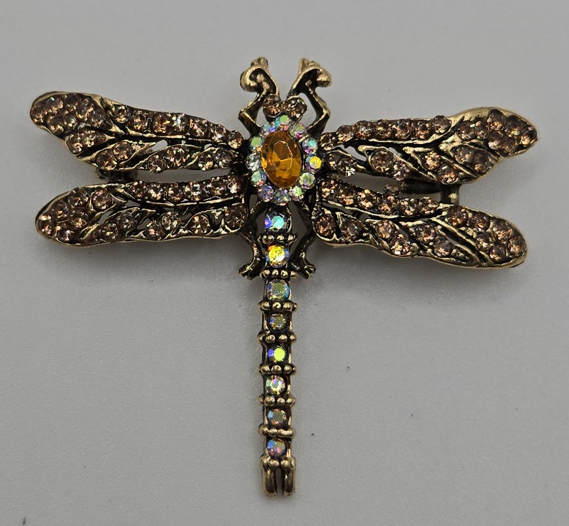 Dragonfly Rhinestone Brooch thumbnail