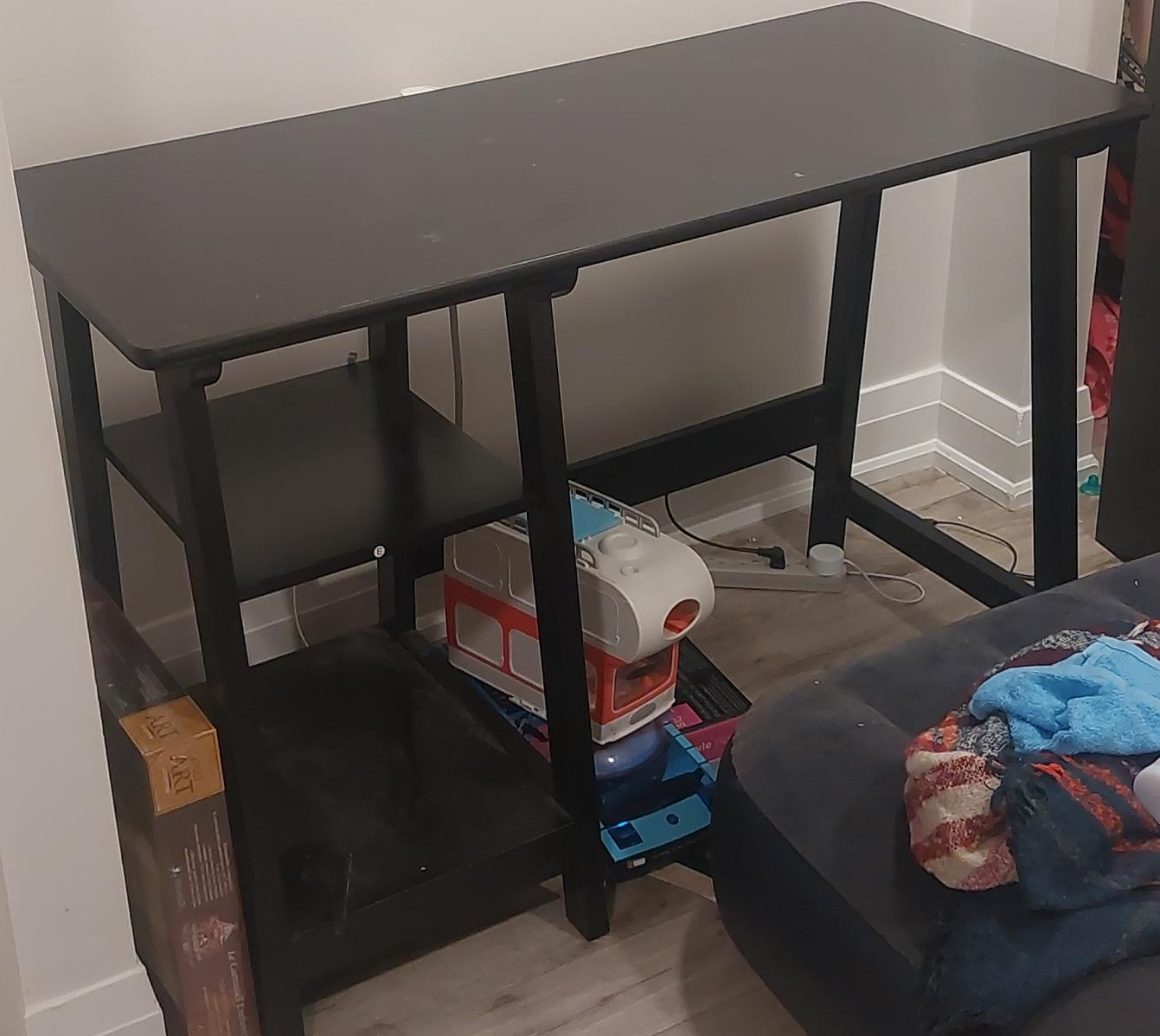 Black Desk with Shelves thumbnail