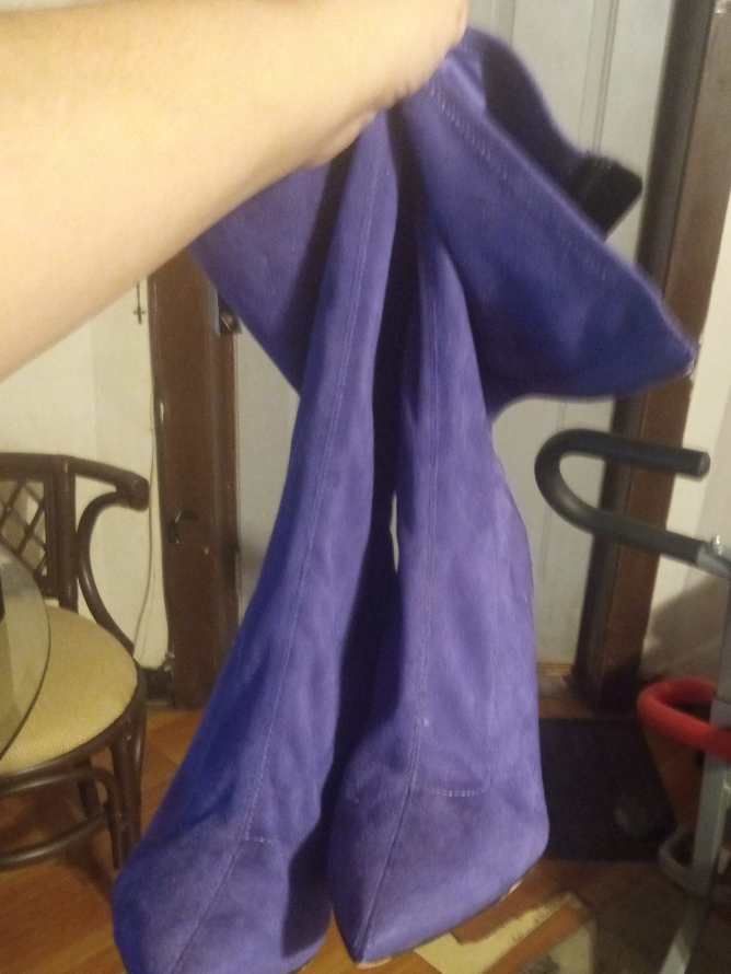 Purple Suede Boots thumbnail