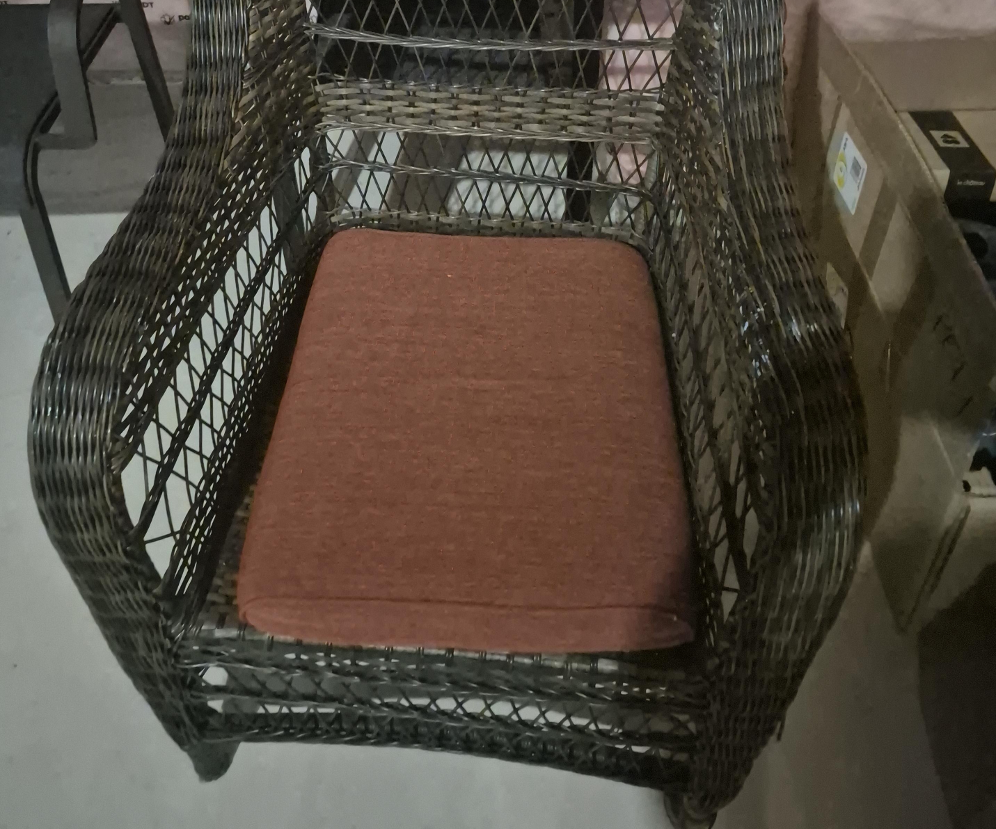 Wicker Chair with Cushion thumbnail