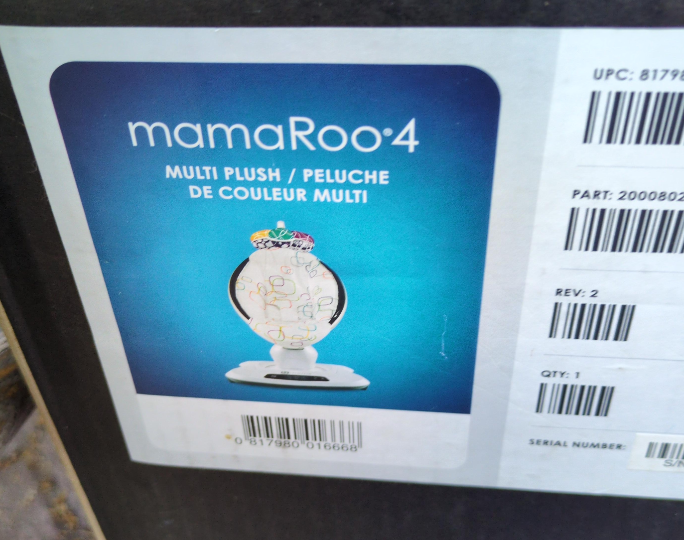 mamaRoo 4 Multi Plush Baby Swing - Like New! thumbnail
