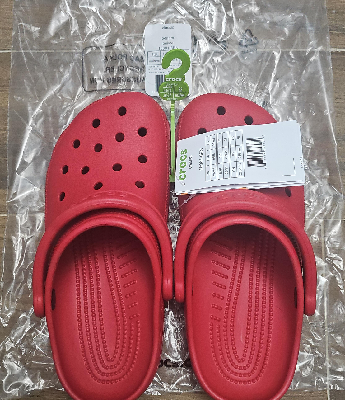 NEW Classic Crocs - Pepper Red US Women's 6 = Men's Size 4 thumbnail