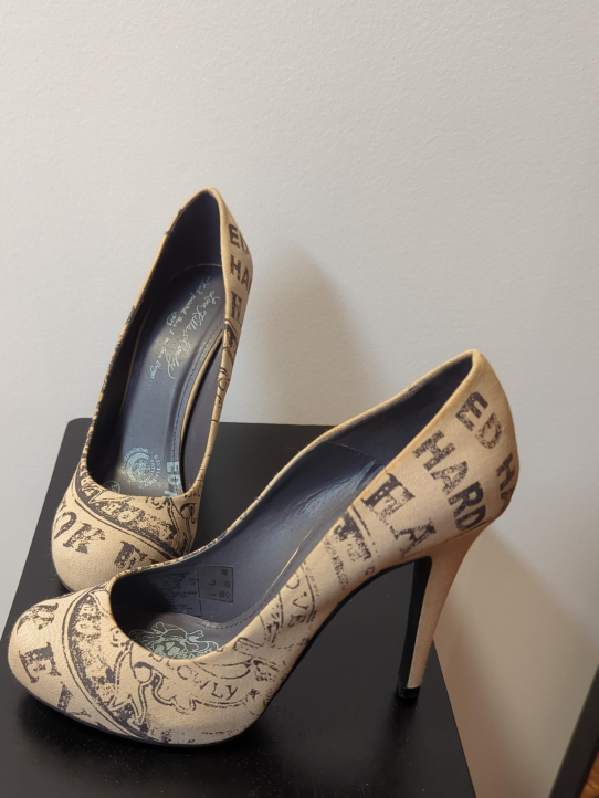 Love Kills Slowly Ed Hardy Heels - Size 9 thumbnail