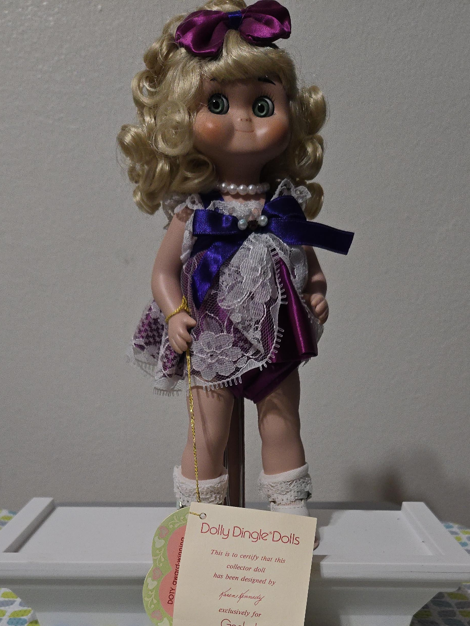 Dolly Dingle Dolls Collector Doll w/stand thumbnail