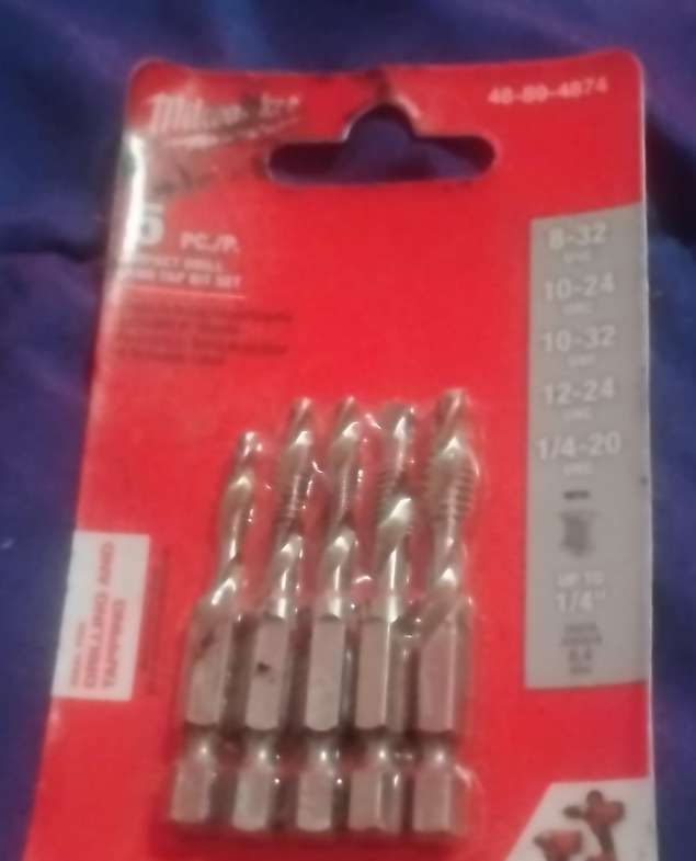 Milwaukee 5 PC Impact Drill Tap Bit Set - New thumbnail