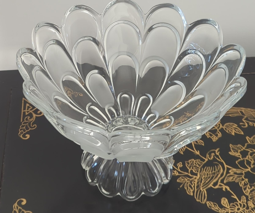 Clear Glass Floral Bowl thumbnail