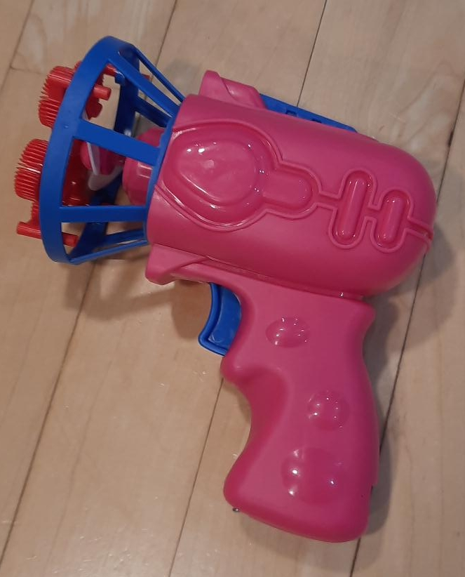 Pink & Blue Bubble Gun Toy thumbnail