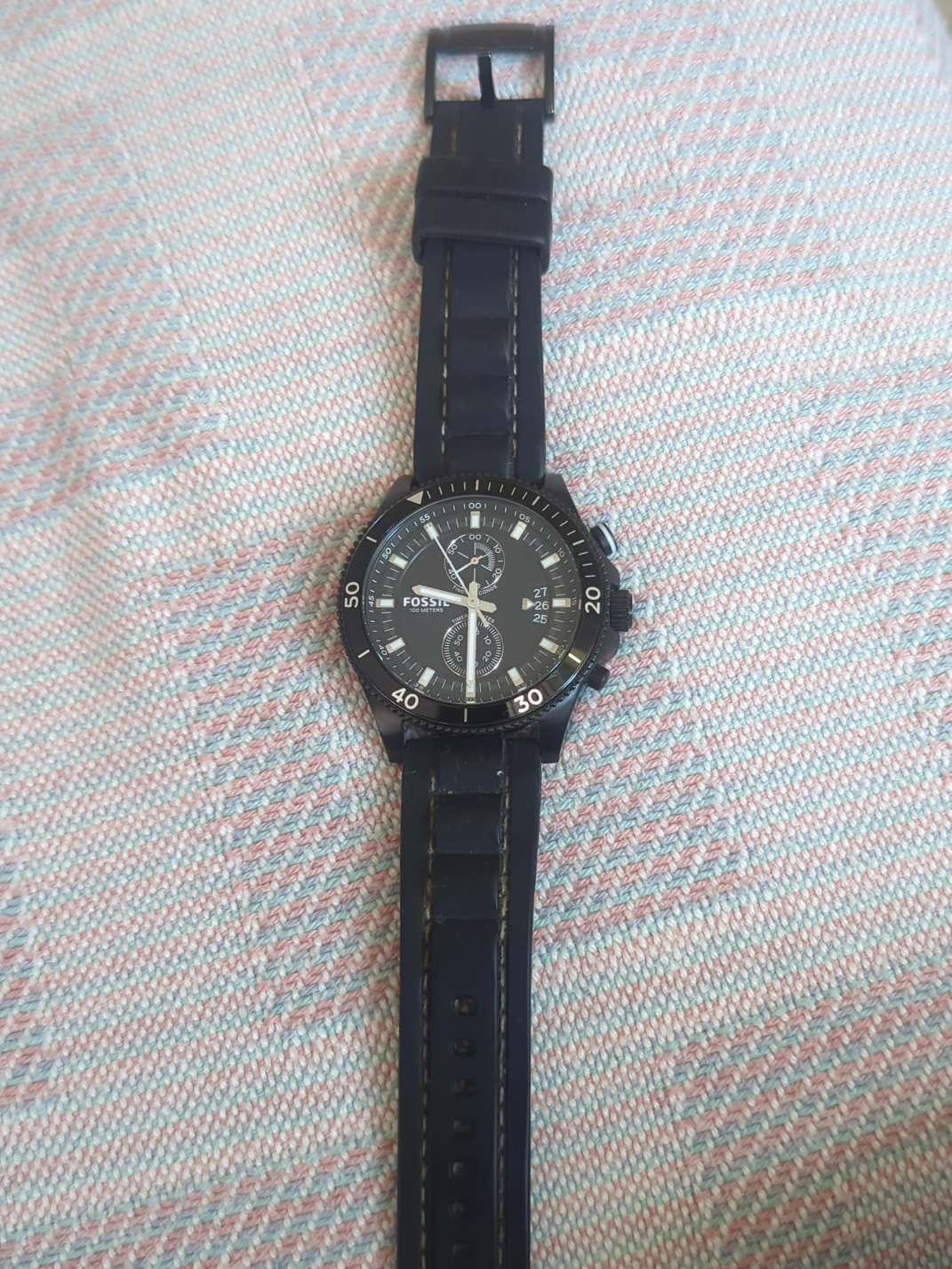Fossil CH3010 Black Men's Watch Silicone WAKEFIELD thumbnail