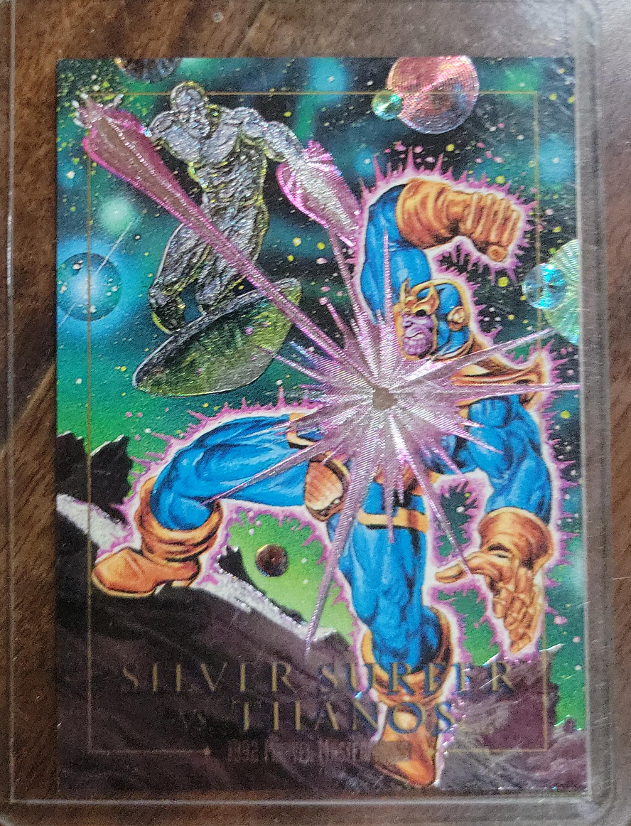 Marvel Masterpieces Silver Surfer vs Thanos Card