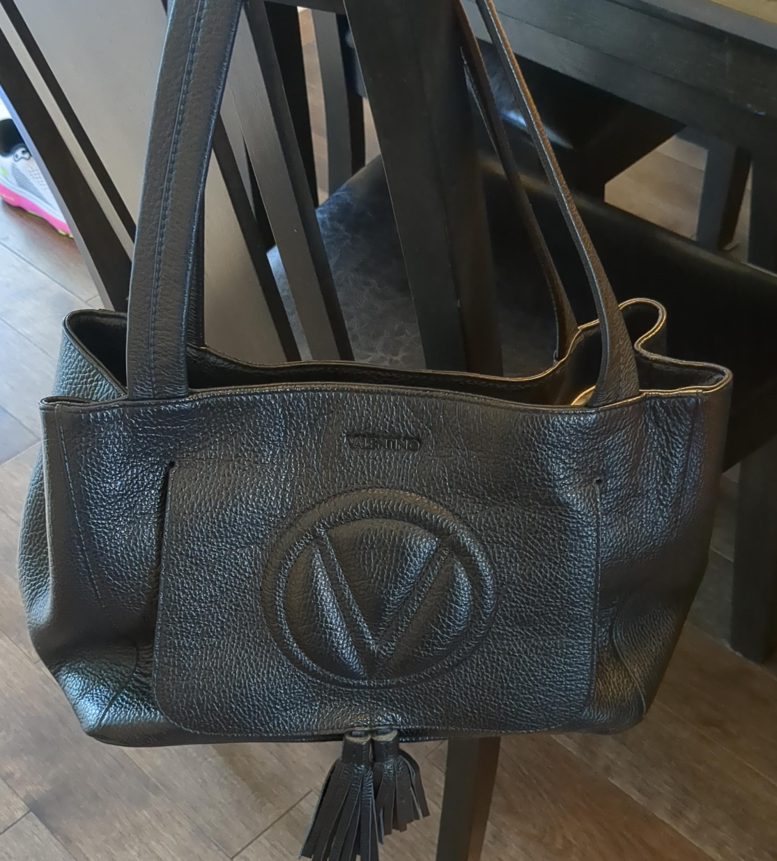 Valentino Black Leather Tote Bag thumbnail