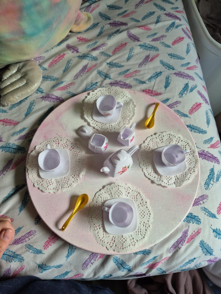 Tea Set hanging art piece thumbnail