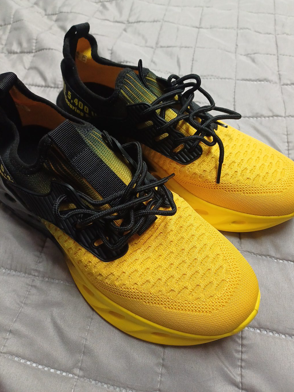 Yellow & Black Running Shoes thumbnail