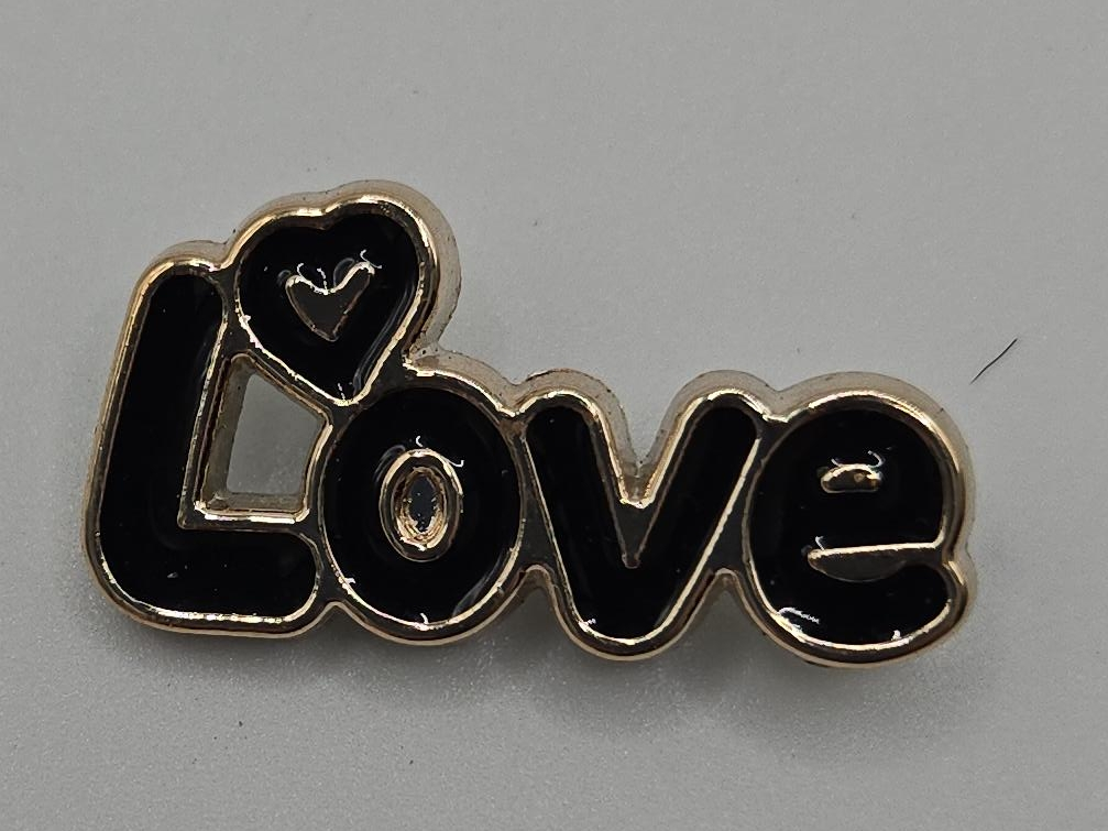 Love Pin - Black and Gold thumbnail