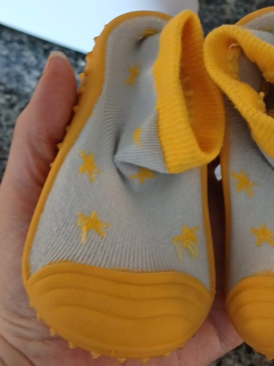 Yellow Baby Socks with Stars thumbnail
