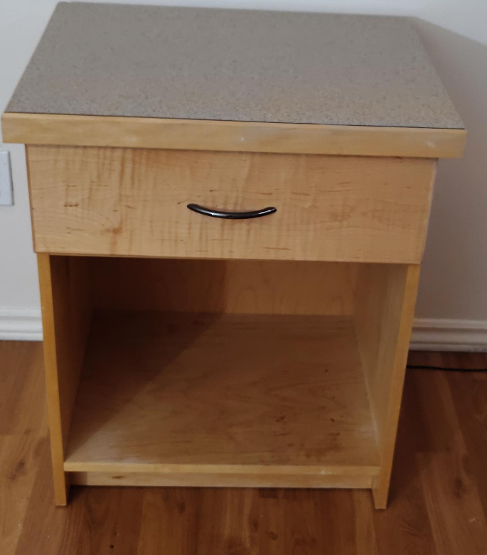 Wooden Nightstand with Drawer thumbnail