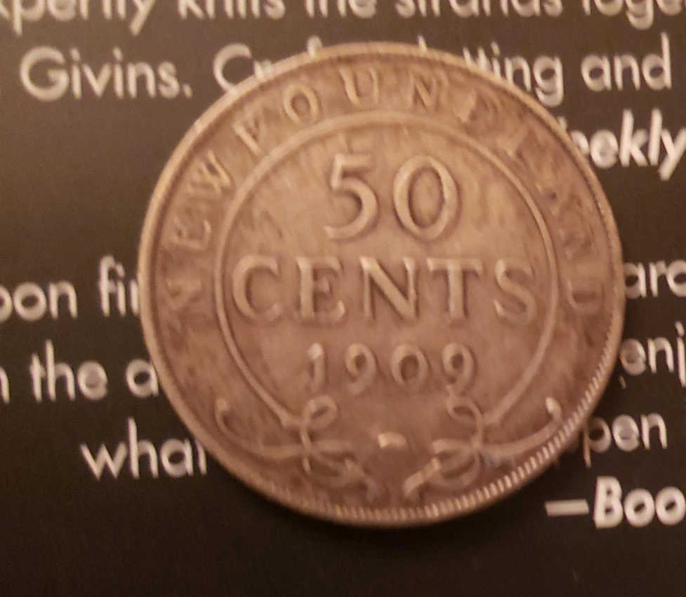 1909 Newfoundland 50 Cents Coin thumbnail