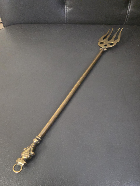 Vintage Brass Fireplace Poker thumbnail