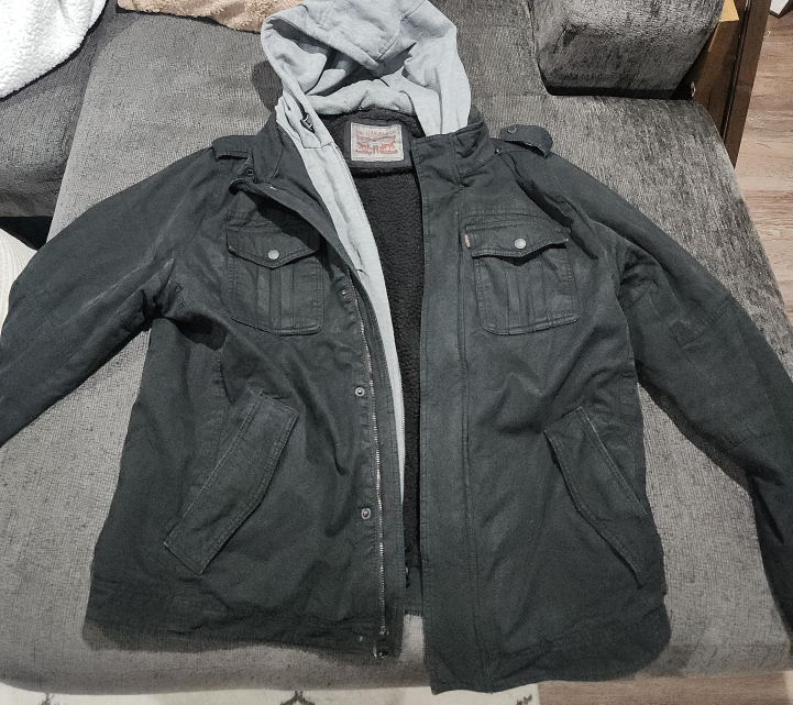 Levi's Black Hooded Jacket thumbnail