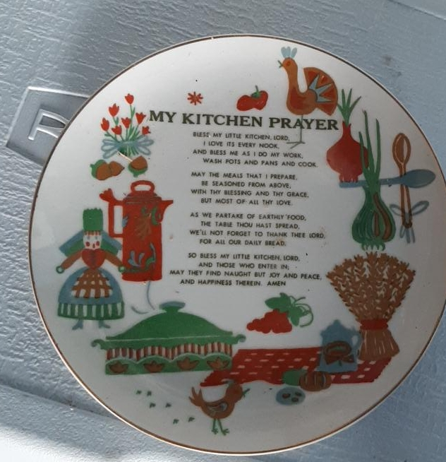 Vintage My Kitchen Prayer Decorative Plate thumbnail
