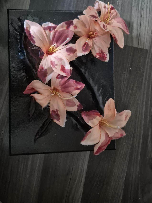 Floral Wall Art - Black & Pink Goth thumbnail