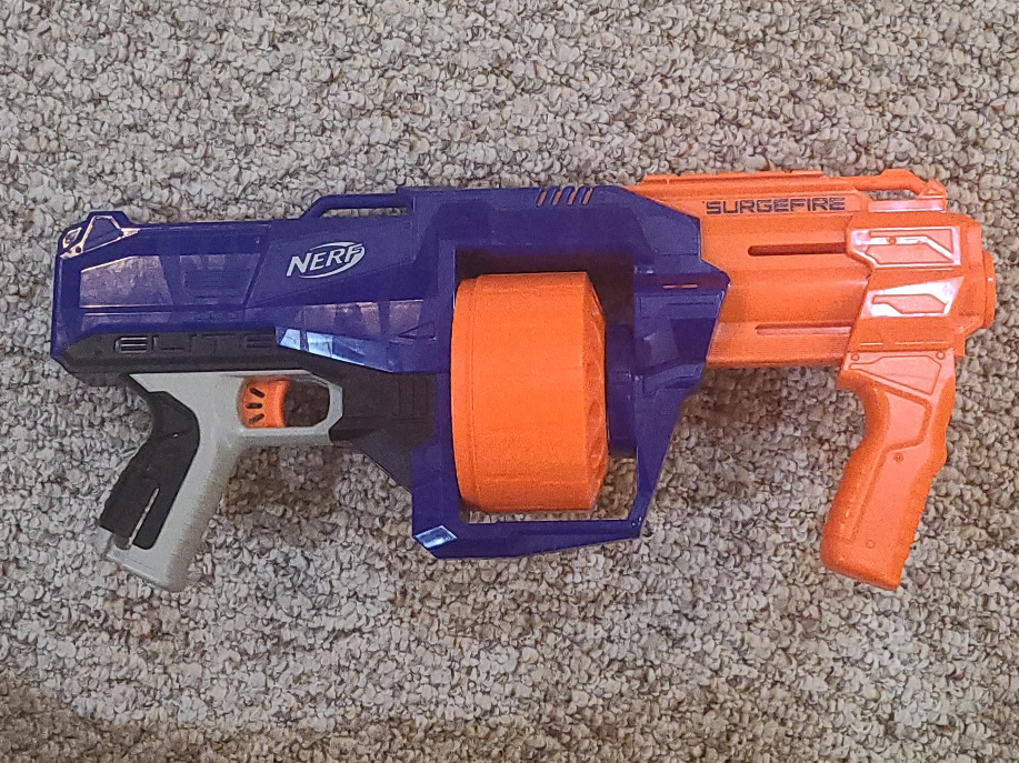Nerf Elite Surgefire Blaster - Blue & Orange thumbnail
