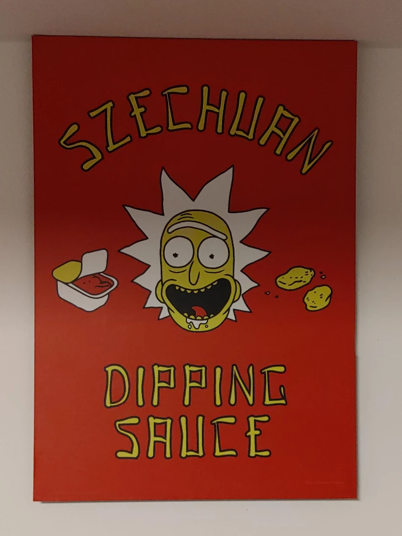 Rick and Morty Szechuan Dipping Sauce Painting