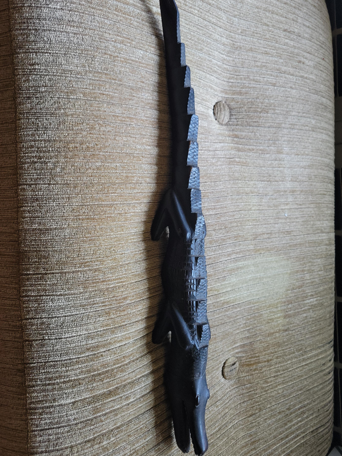 Wooden Alligator Figurine thumbnail