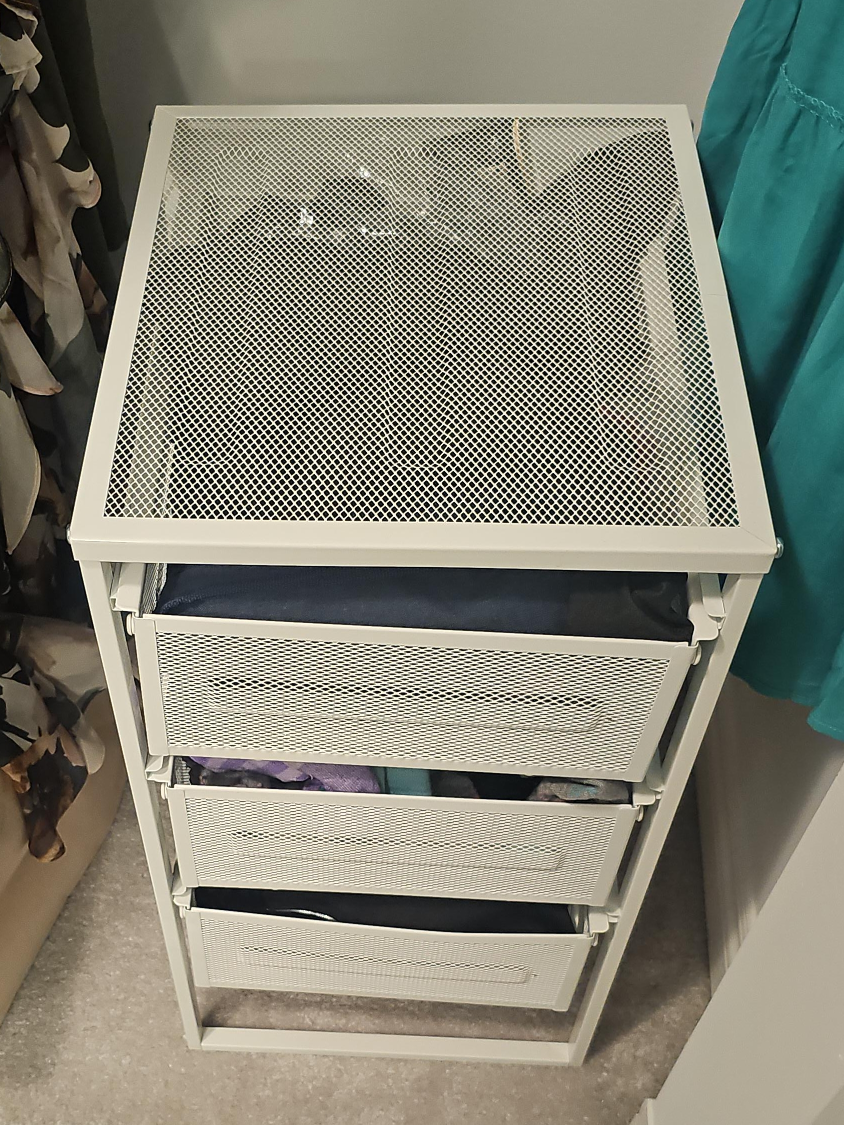 IKEA White Metal Mesh Drawer Unit thumbnail