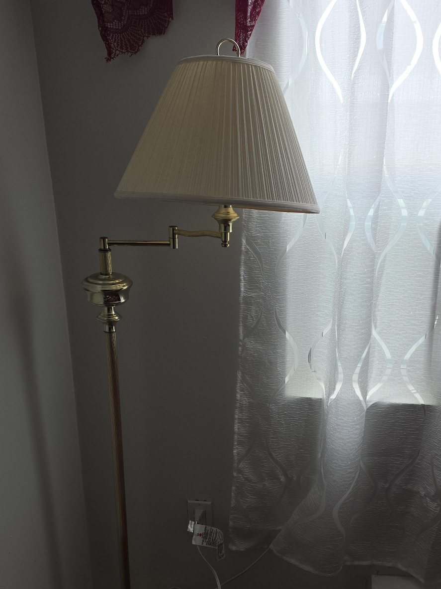 Adjustable Brass Finish Floor Lamp thumbnail
