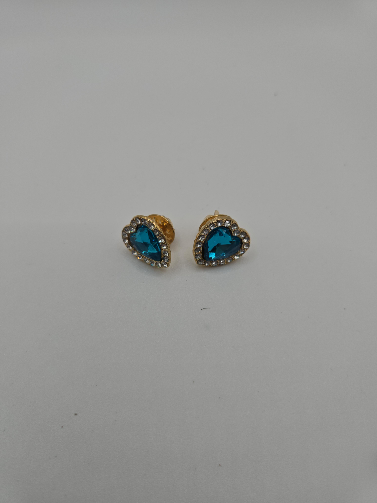 Blue Heart Stud Earrings thumbnail