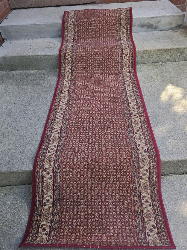 Hallway Runner Rug - Red Patterned