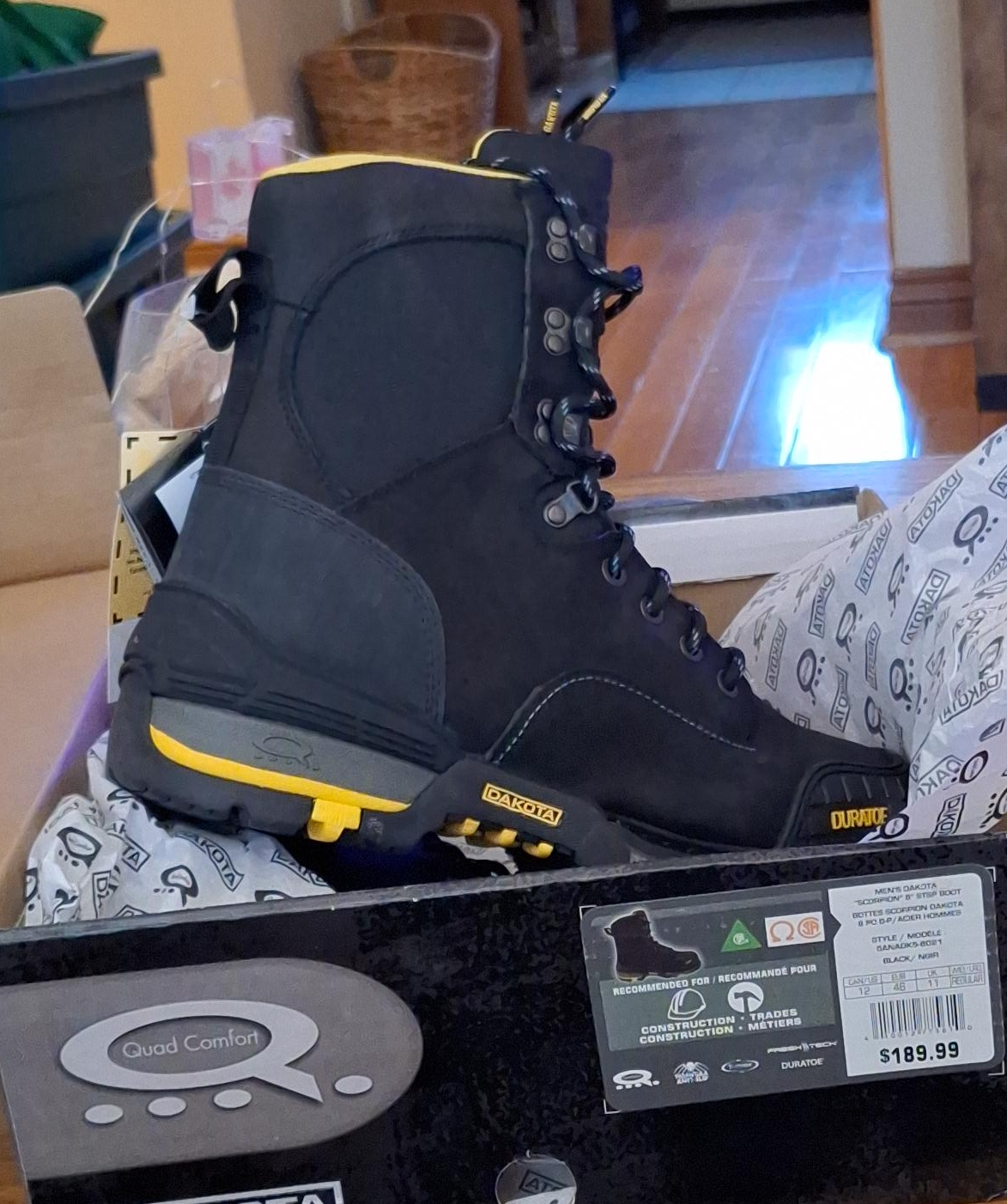 Dakota Scorpion 8 inch Work Boots Size 12