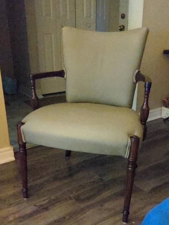 Upholstered Armchair with Wooden Frame thumbnail