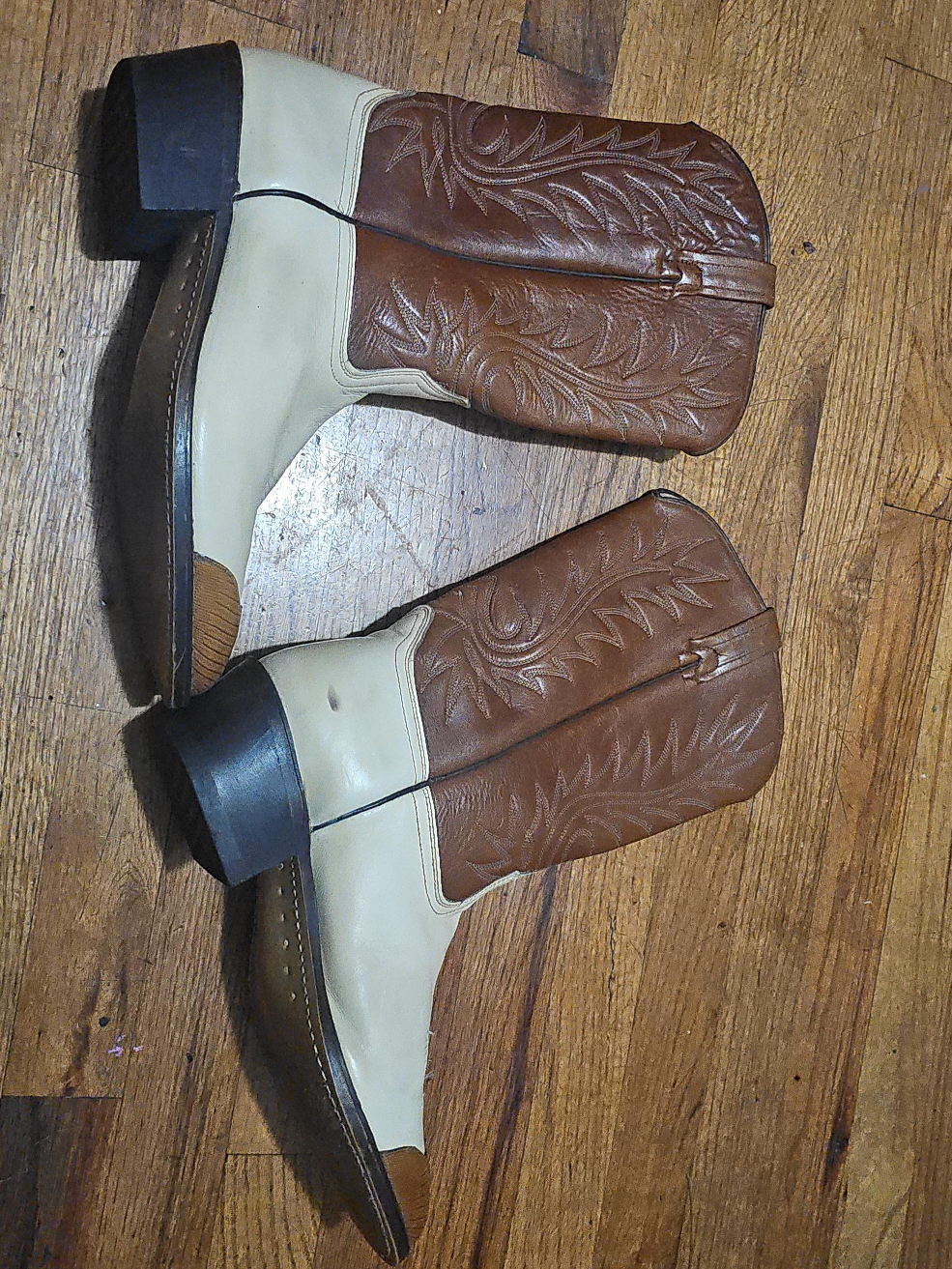 Brown and Cream Cowboy Boots