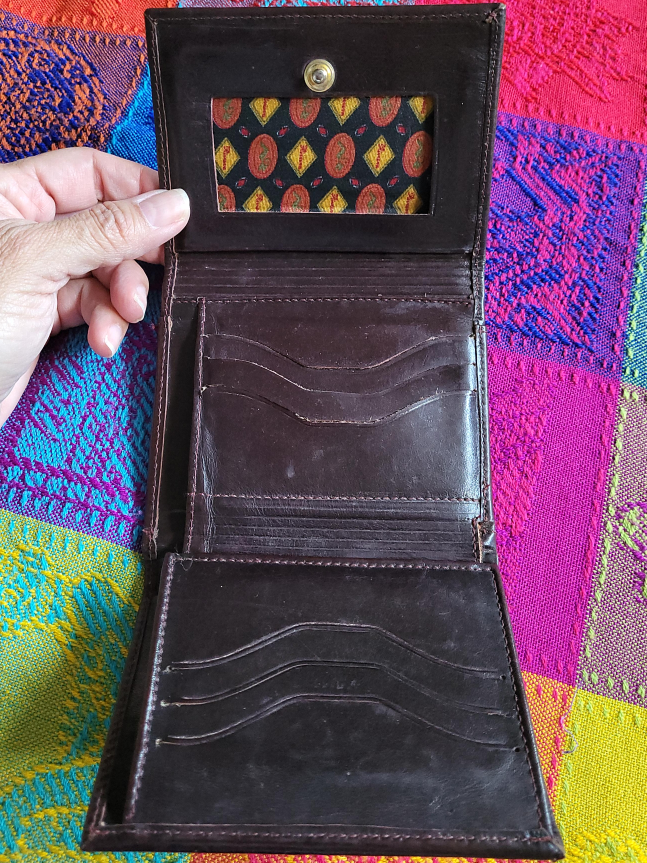 Brown Leather Trifold Wallet thumbnail