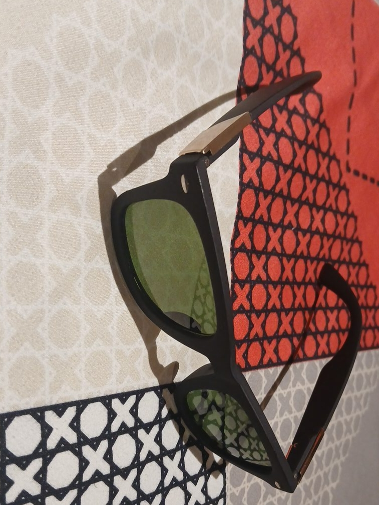 Black Sunglasses with Gold Detail