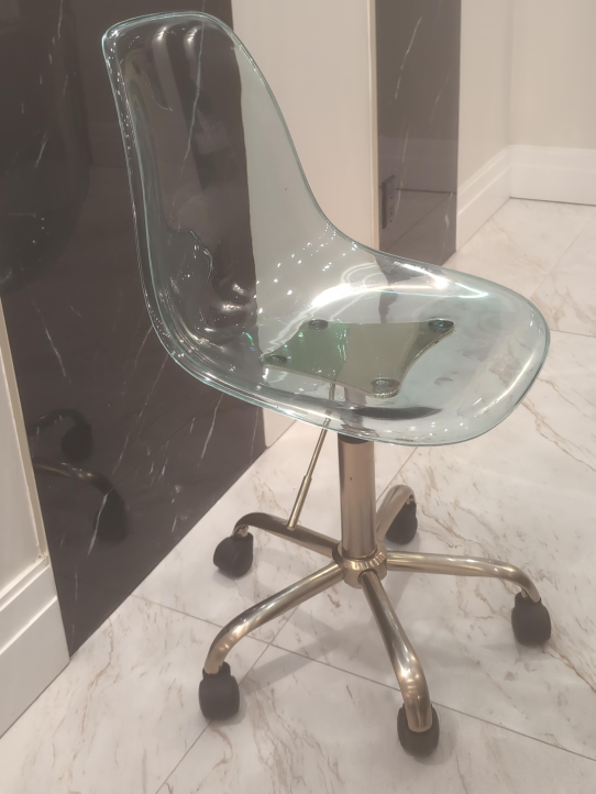 Clear Acrylic Swivel Desk Chair thumbnail