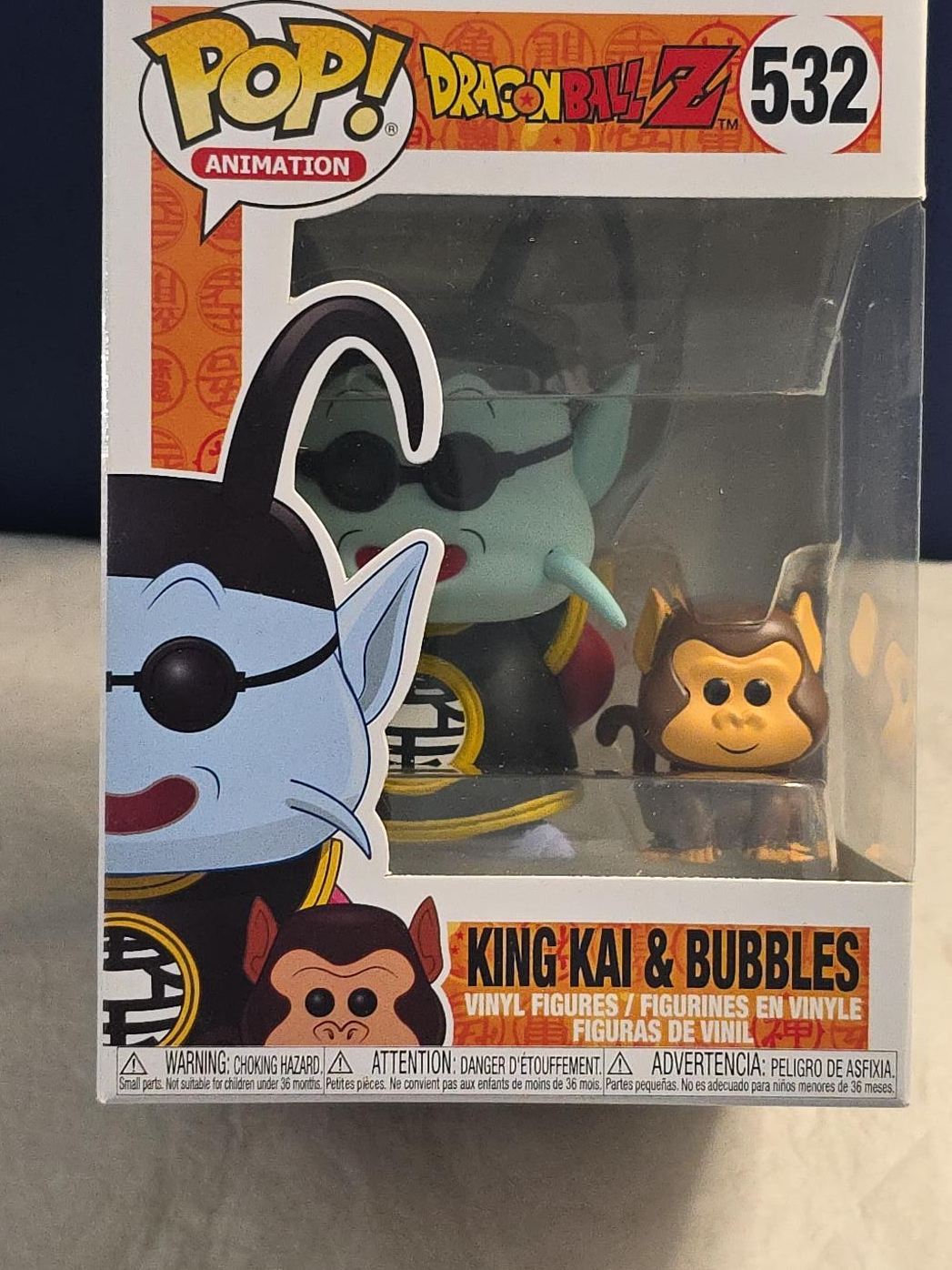 Funko POP! Dragon Ball Z King Kai & Bubbles #532 thumbnail