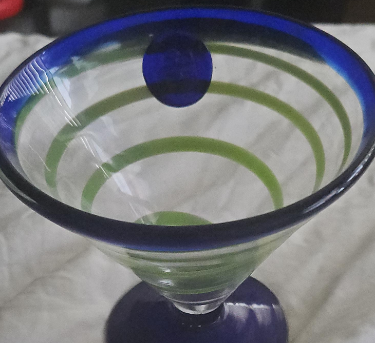 Blue & Green Martini Glass thumbnail
