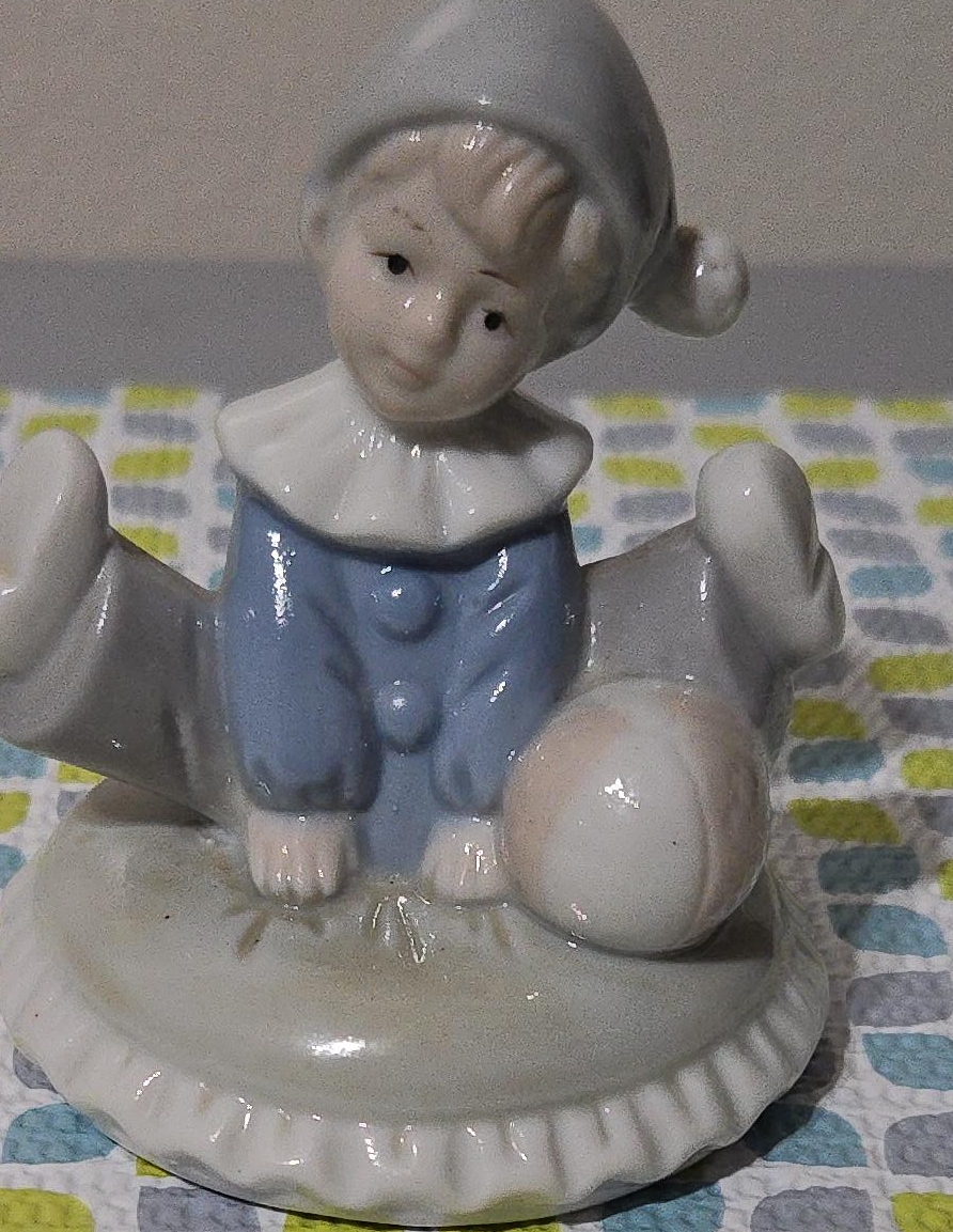 Vintage Porcelain Boy with Ball Figurine thumbnail